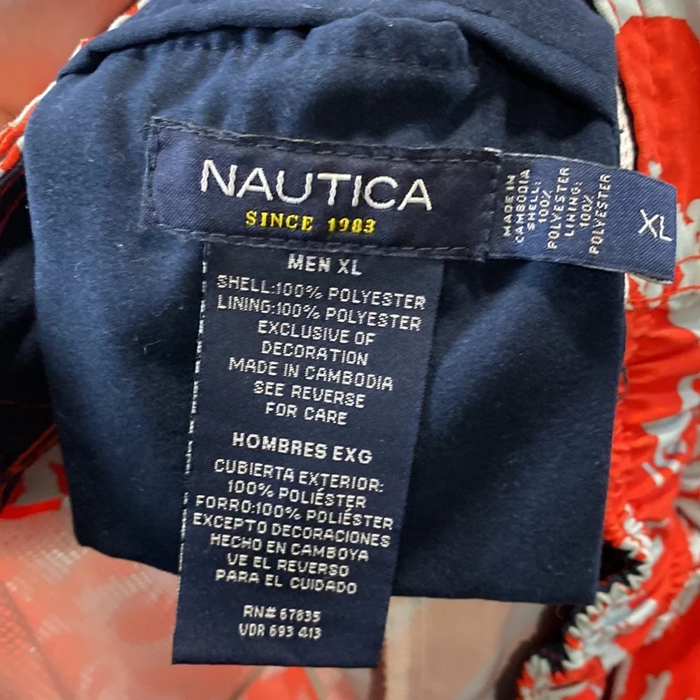 Nautica swim shorts coral‎ print